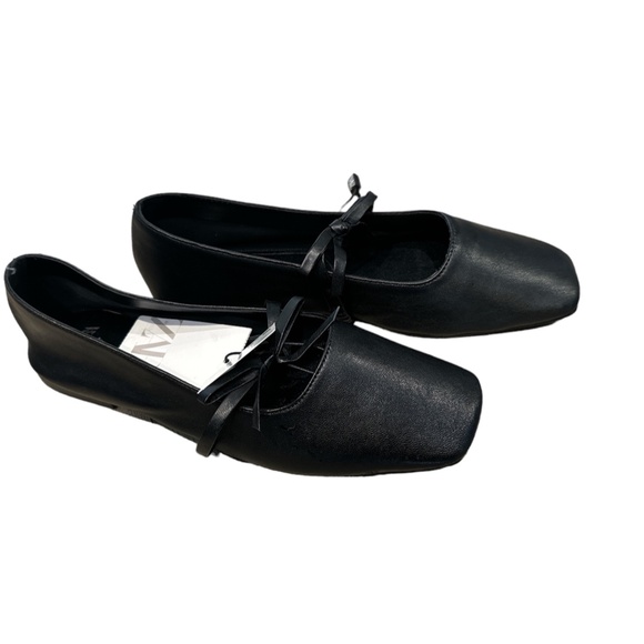 Zara Ballet Flats with Bow Trim Size 6.5 - Picture 10 of 11